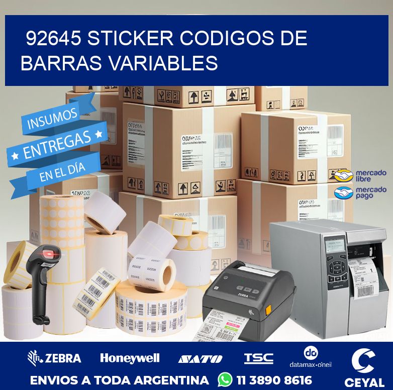 92645 STICKER CODIGOS DE BARRAS VARIABLES