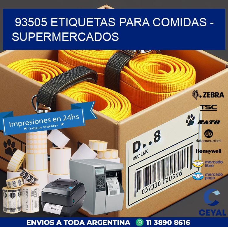 93505 ETIQUETAS PARA COMIDAS - SUPERMERCADOS