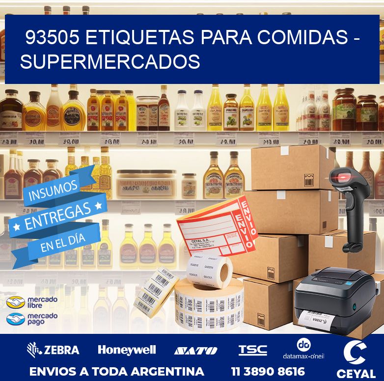 93505 ETIQUETAS PARA COMIDAS - SUPERMERCADOS