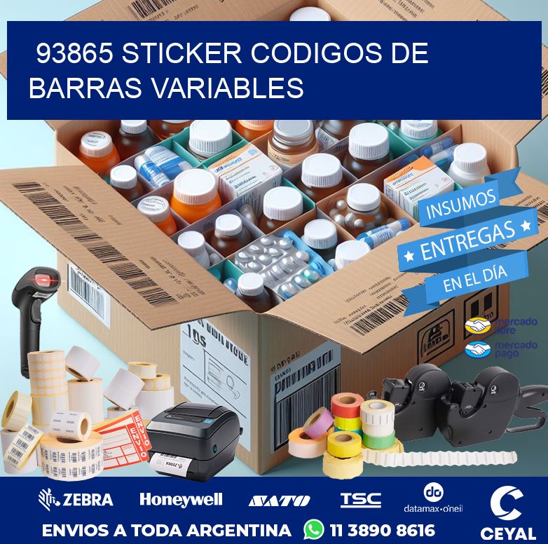 93865 STICKER CODIGOS DE BARRAS VARIABLES
