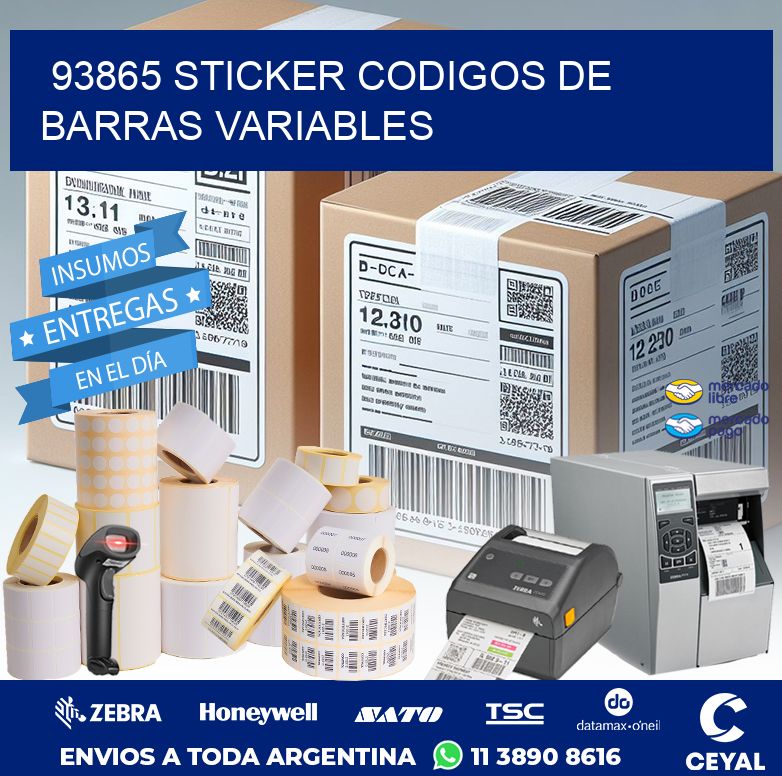 93865 STICKER CODIGOS DE BARRAS VARIABLES