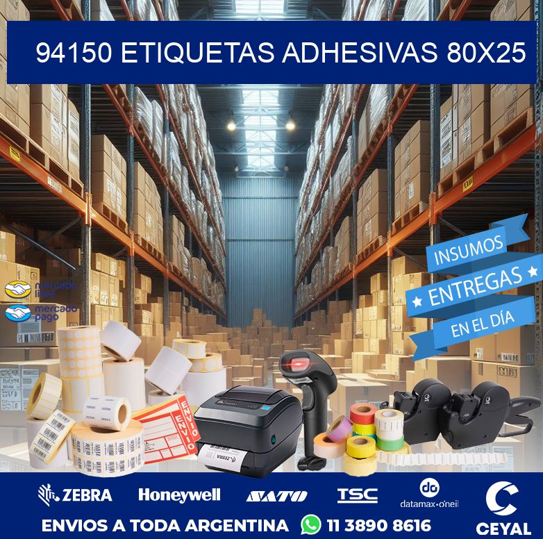 94150 ETIQUETAS ADHESIVAS 80X25