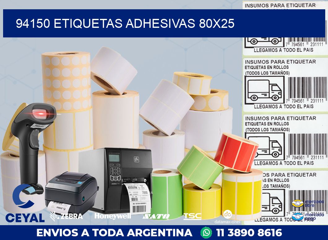94150 ETIQUETAS ADHESIVAS 80X25