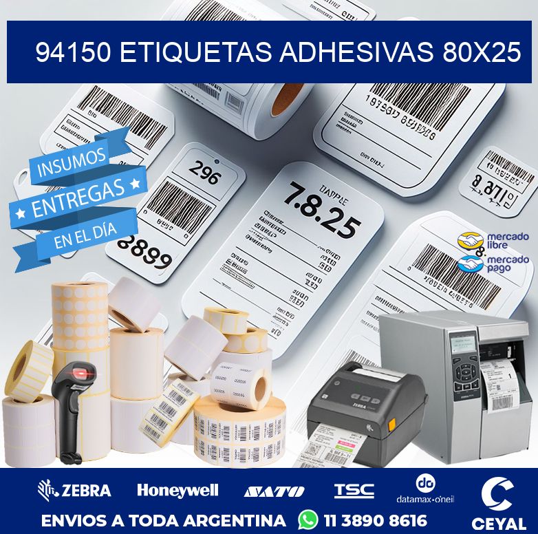 94150 ETIQUETAS ADHESIVAS 80X25