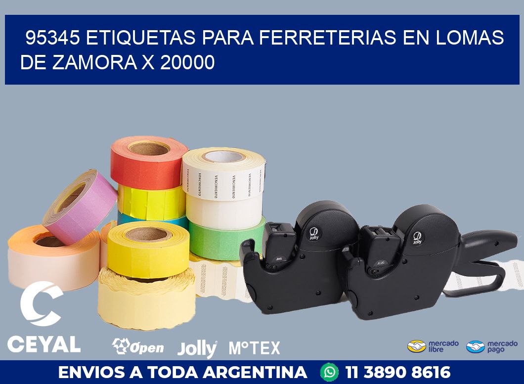 95345 ETIQUETAS PARA FERRETERIAS EN LOMAS DE ZAMORA X 20000