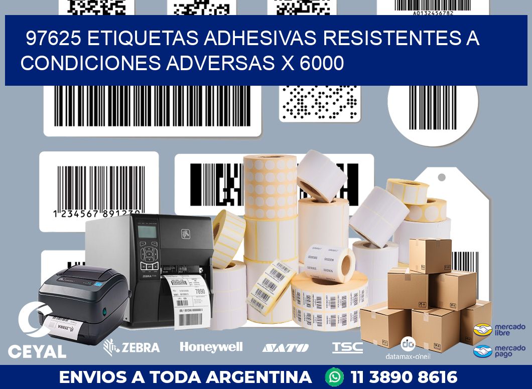 97625 ETIQUETAS ADHESIVAS RESISTENTES A CONDICIONES ADVERSAS X 6000