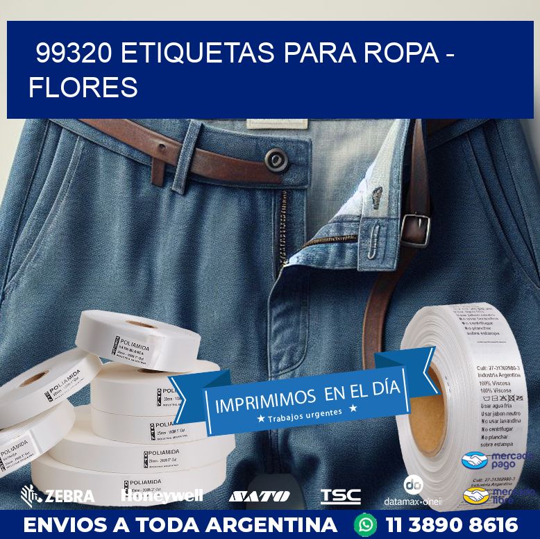 99320 ETIQUETAS PARA ROPA - FLORES