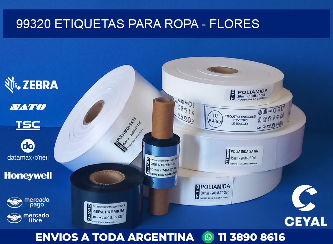 99320 ETIQUETAS PARA ROPA - FLORES