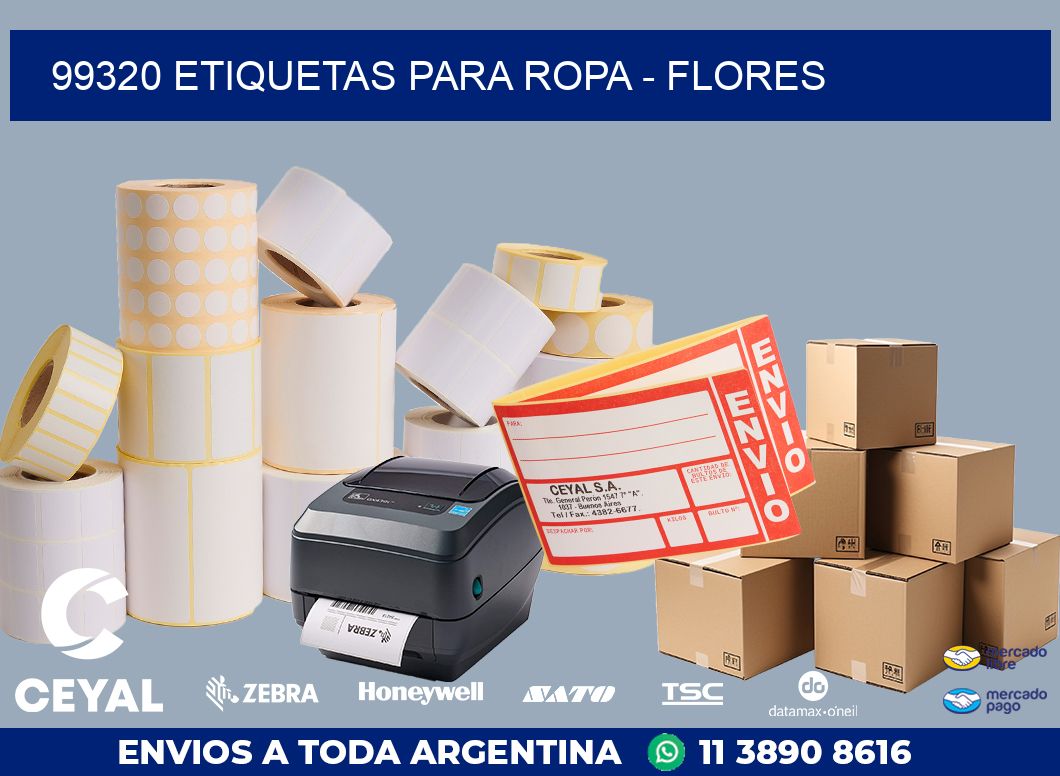 99320 ETIQUETAS PARA ROPA - FLORES