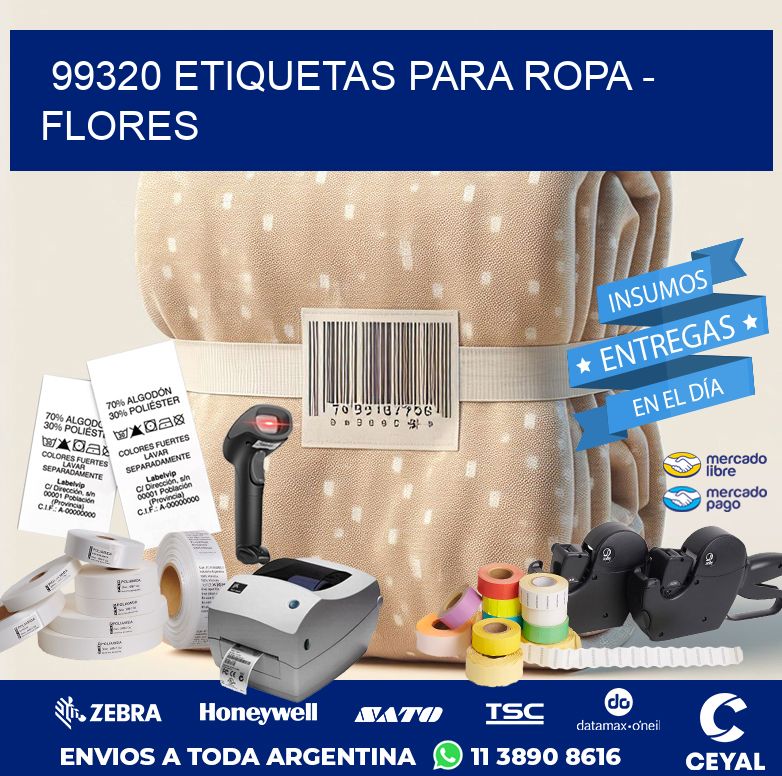 99320 ETIQUETAS PARA ROPA – FLORES