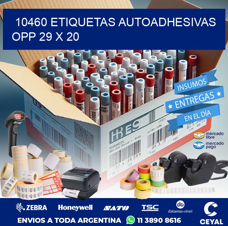 10460 ETIQUETAS AUTOADHESIVAS OPP 29 X 20