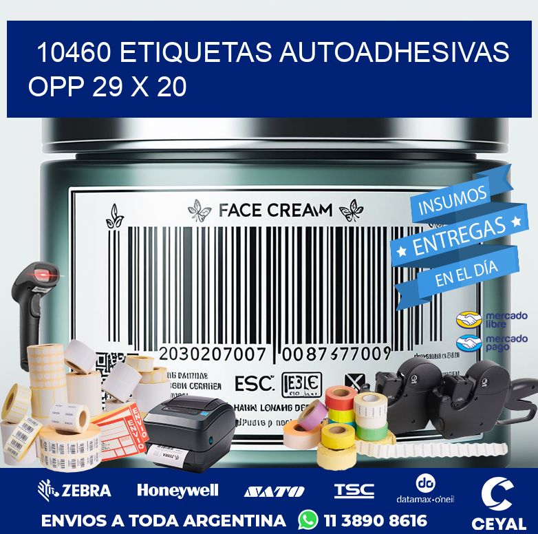 10460 ETIQUETAS AUTOADHESIVAS OPP 29 X 20