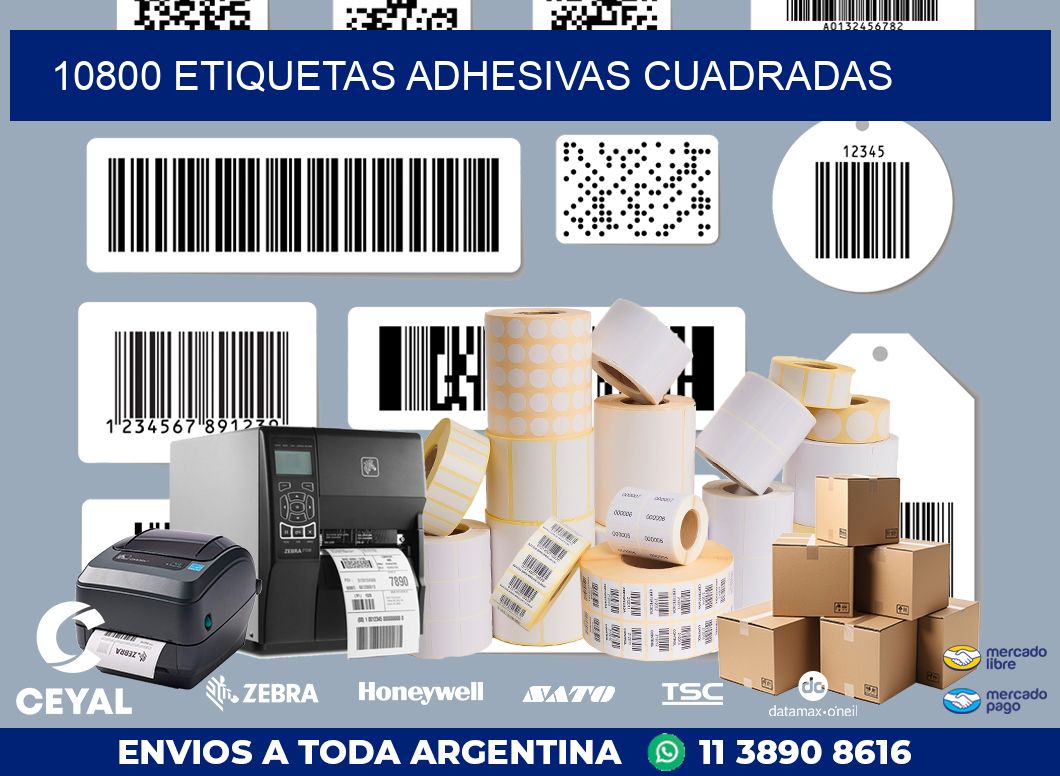 10800 ETIQUETAS ADHESIVAS CUADRADAS