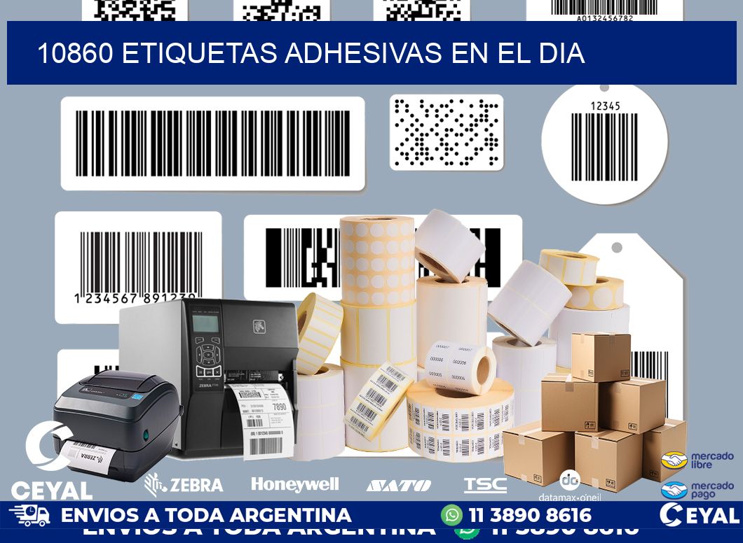 10860 etiquetas adhesivas en el dia