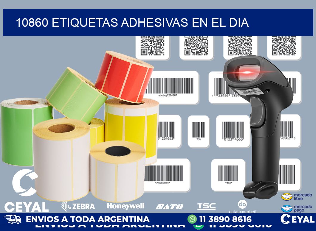10860 etiquetas adhesivas en el dia