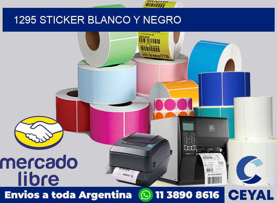 1295 STICKER BLANCO Y NEGRO