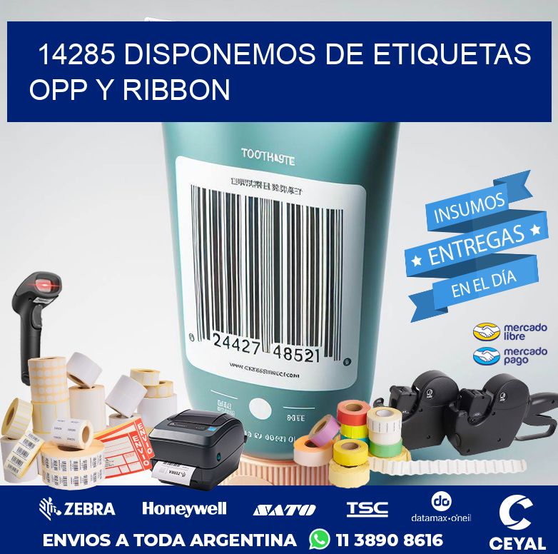 14285 DISPONEMOS DE ETIQUETAS OPP Y RIBBON