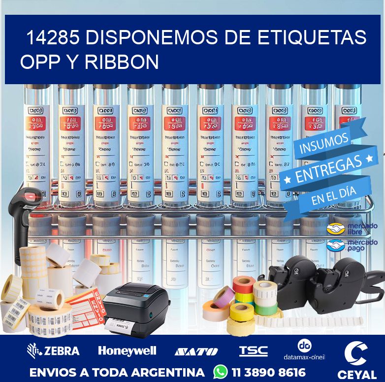 14285 DISPONEMOS DE ETIQUETAS OPP Y RIBBON