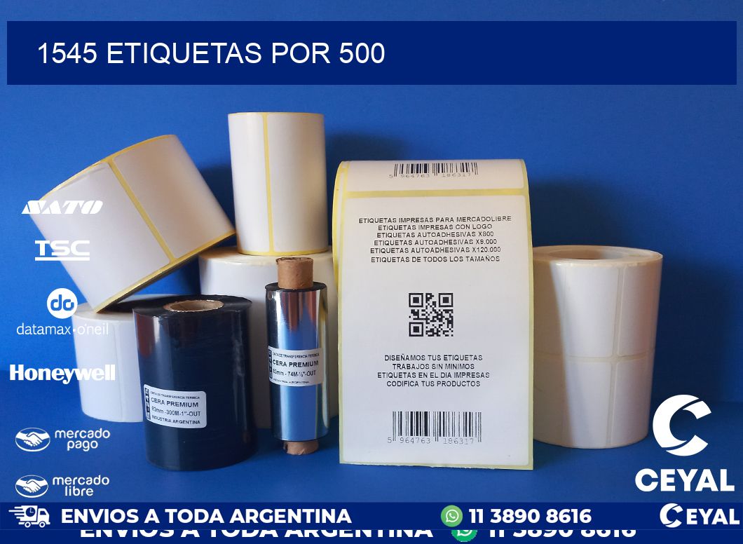 1545 ETIQUETAS POR 500