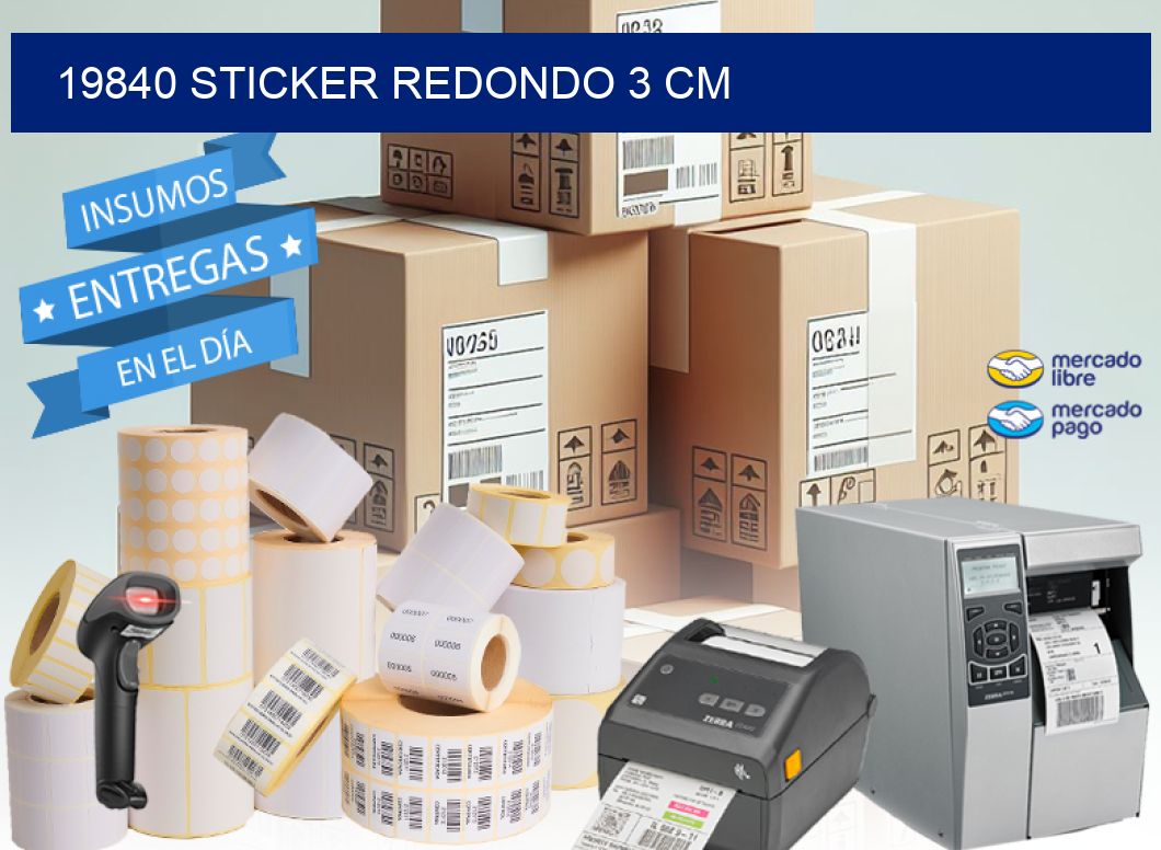 19840 STICKER REDONDO 3 CM