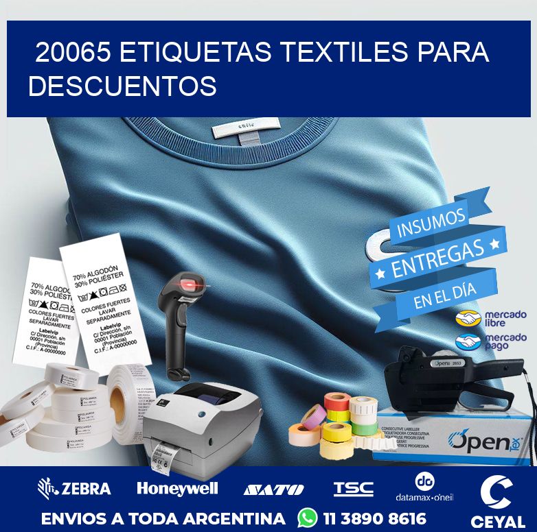 20065 ETIQUETAS TEXTILES PARA DESCUENTOS