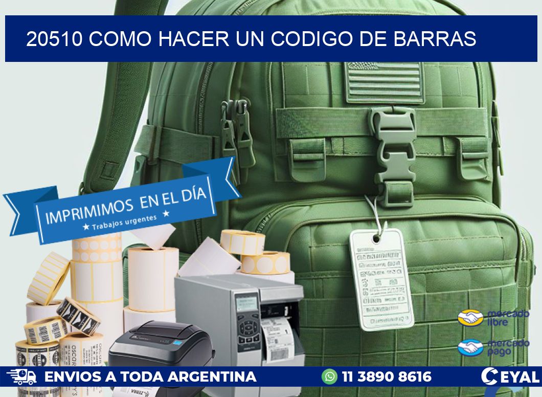 20510 como hacer un codigo de barras