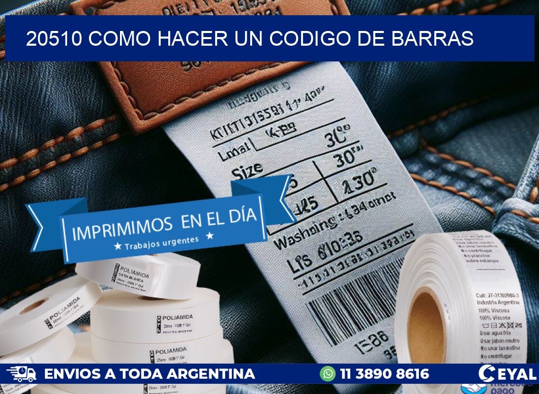 20510 como hacer un codigo de barras