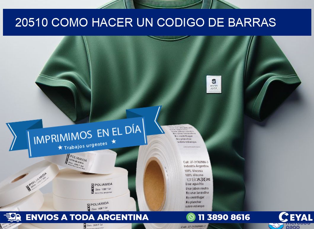 20510 como hacer un codigo de barras