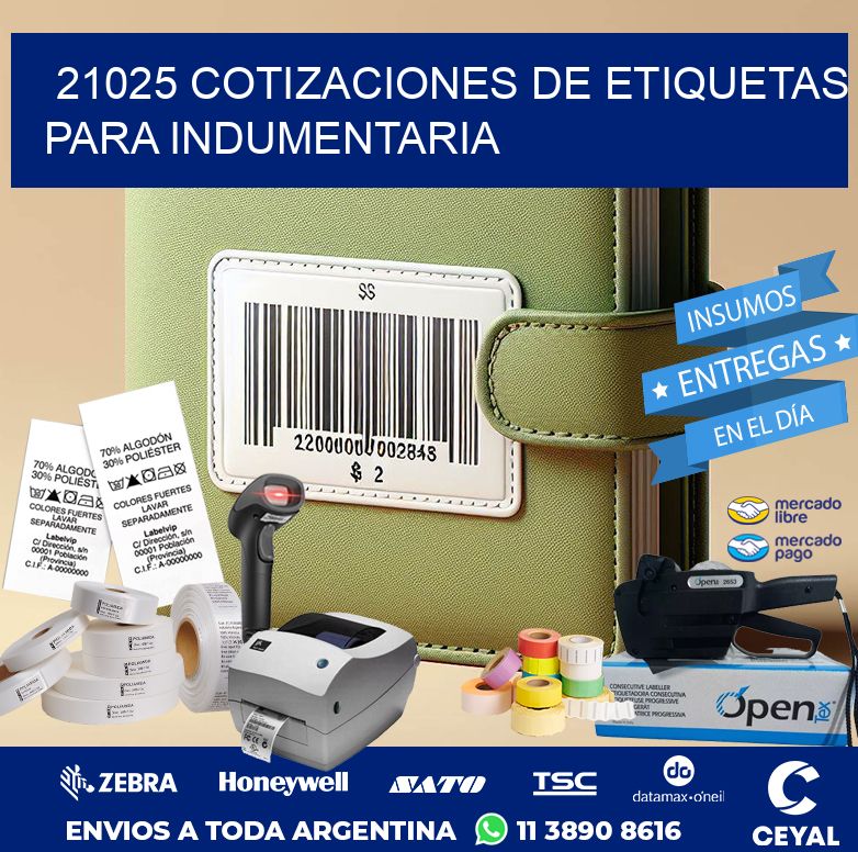 21025 COTIZACIONES DE ETIQUETAS PARA INDUMENTARIA