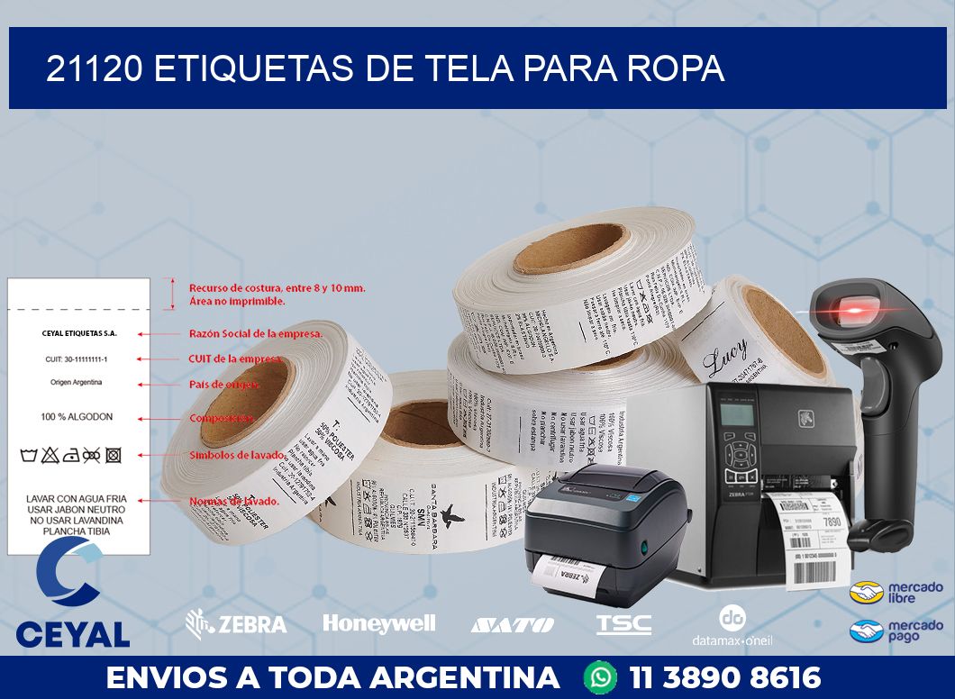 21120 ETIQUETAS DE TELA PARA ROPA