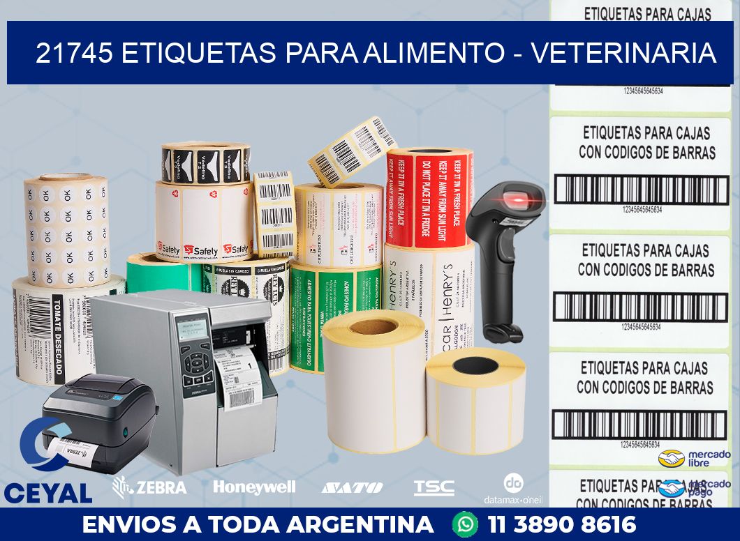 21745 ETIQUETAS PARA ALIMENTO - VETERINARIA