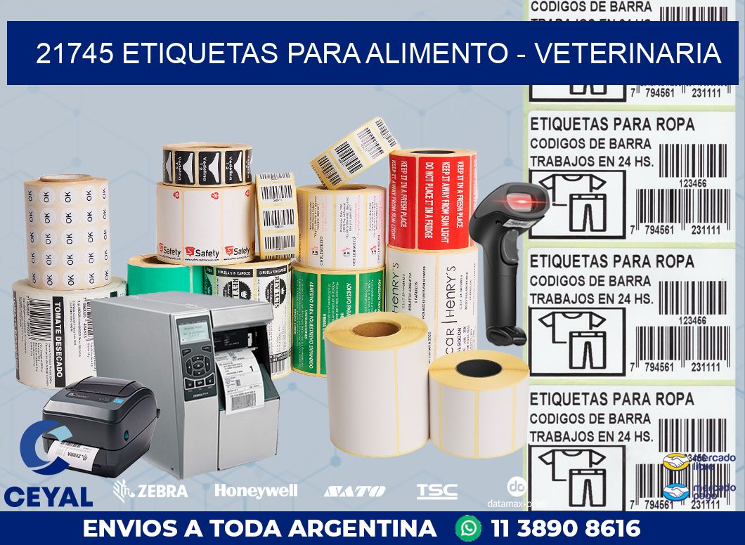 21745 ETIQUETAS PARA ALIMENTO - VETERINARIA