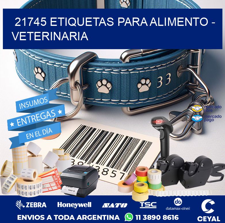 21745 ETIQUETAS PARA ALIMENTO – VETERINARIA