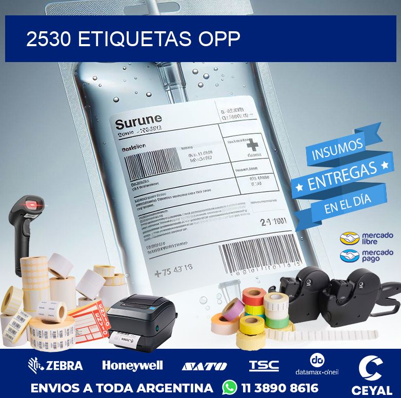 2530 ETIQUETAS OPP