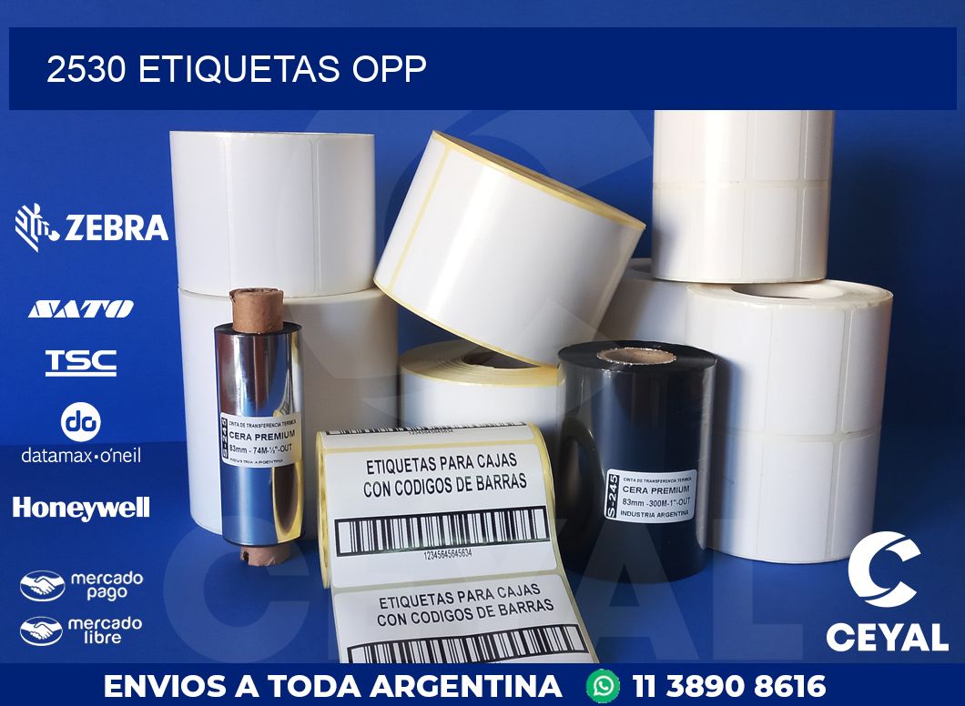 2530 ETIQUETAS OPP