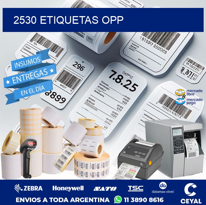 2530 ETIQUETAS OPP