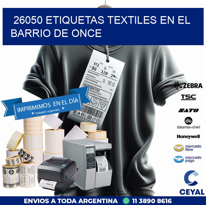 26050 ETIQUETAS TEXTILES EN EL BARRIO DE ONCE