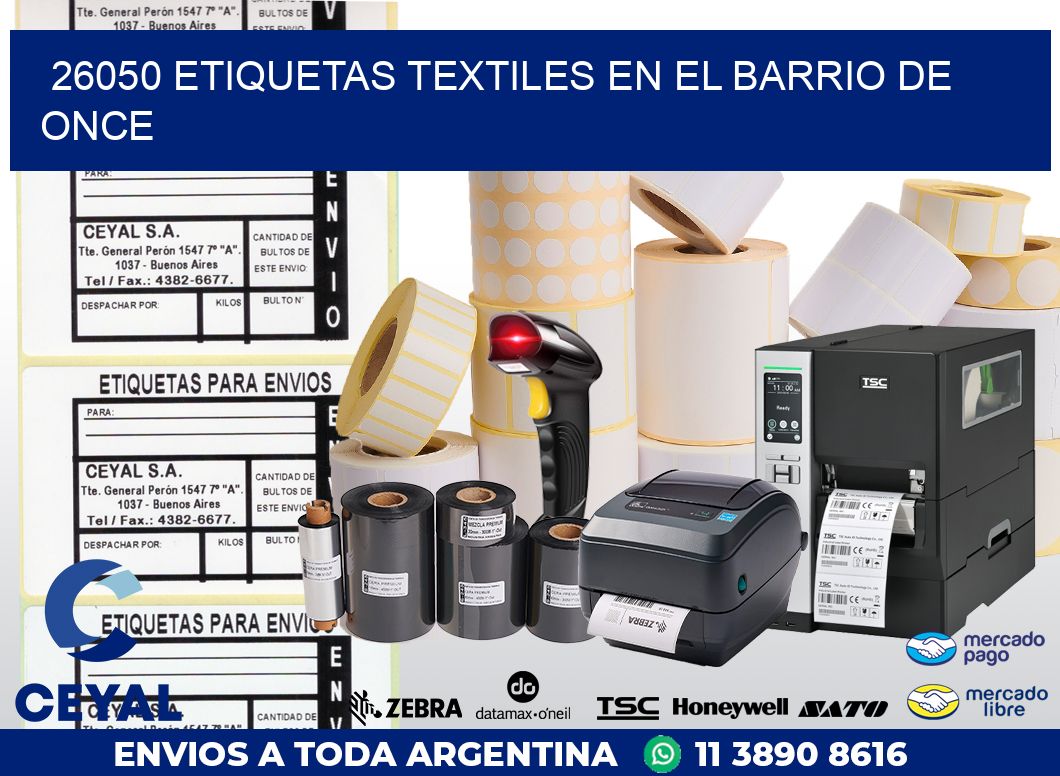 26050 ETIQUETAS TEXTILES EN EL BARRIO DE ONCE