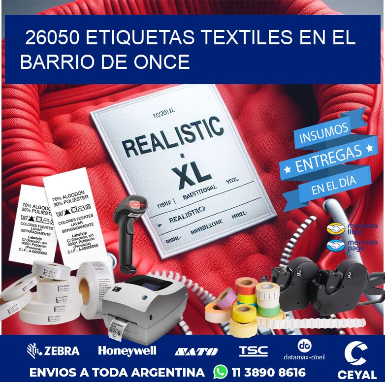 26050 ETIQUETAS TEXTILES EN EL BARRIO DE ONCE