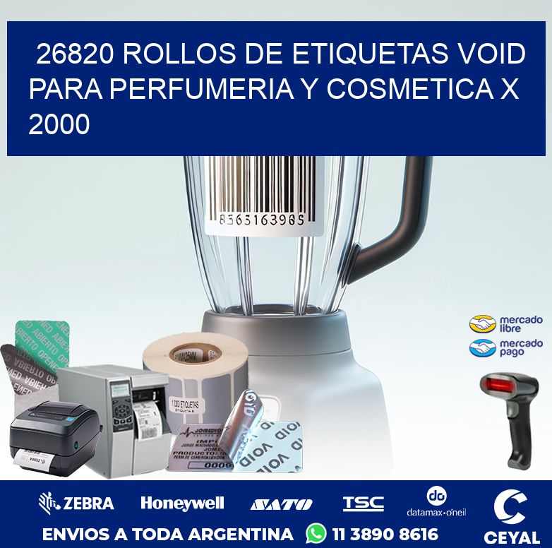 26820 ROLLOS DE ETIQUETAS VOID PARA PERFUMERIA Y COSMETICA X 2000