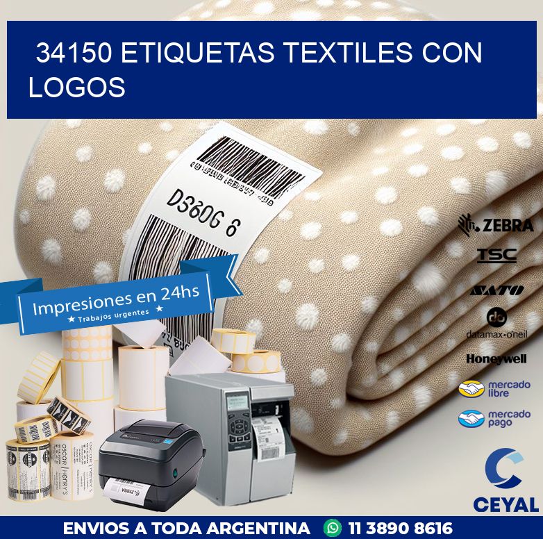 34150 ETIQUETAS TEXTILES CON LOGOS