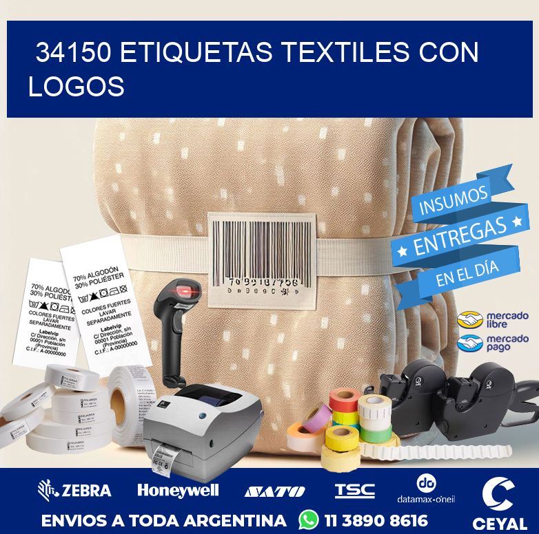 34150 ETIQUETAS TEXTILES CON LOGOS