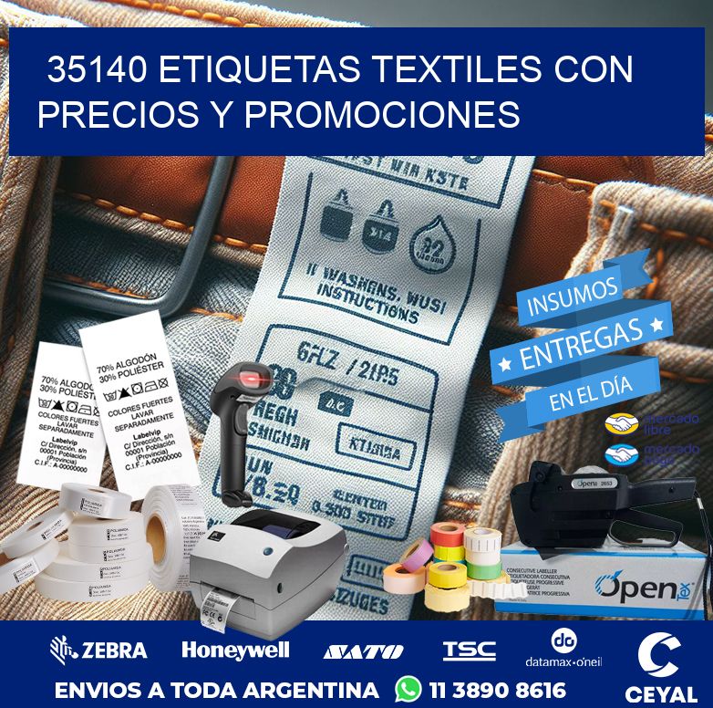 35140 ETIQUETAS TEXTILES CON PRECIOS Y PROMOCIONES