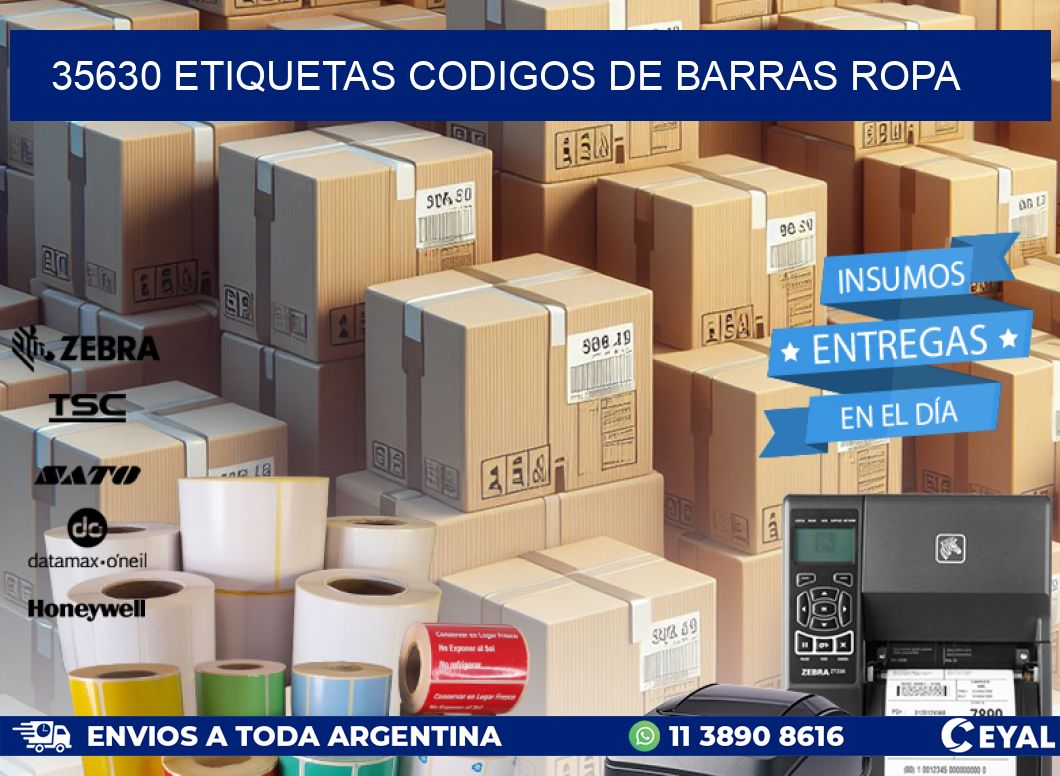 35630 ETIQUETAS CODIGOS DE BARRAS ROPA