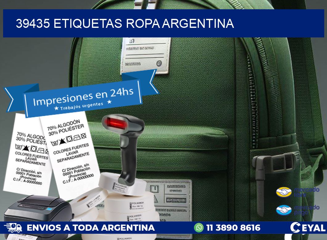 39435 ETIQUETAS ROPA ARGENTINA