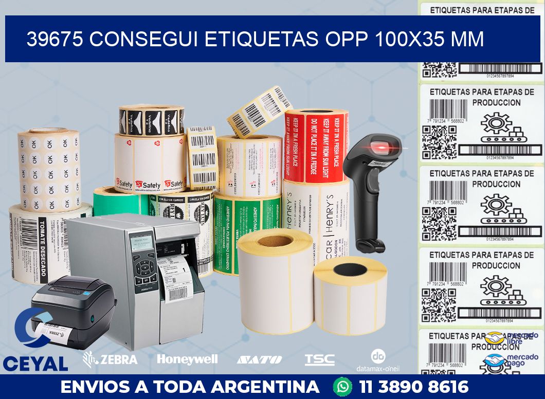 39675 CONSEGUI ETIQUETAS OPP 100X35 MM