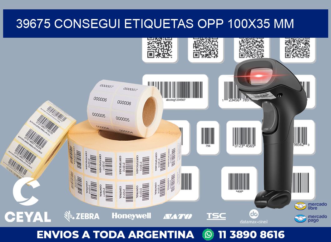 39675 CONSEGUI ETIQUETAS OPP 100X35 MM