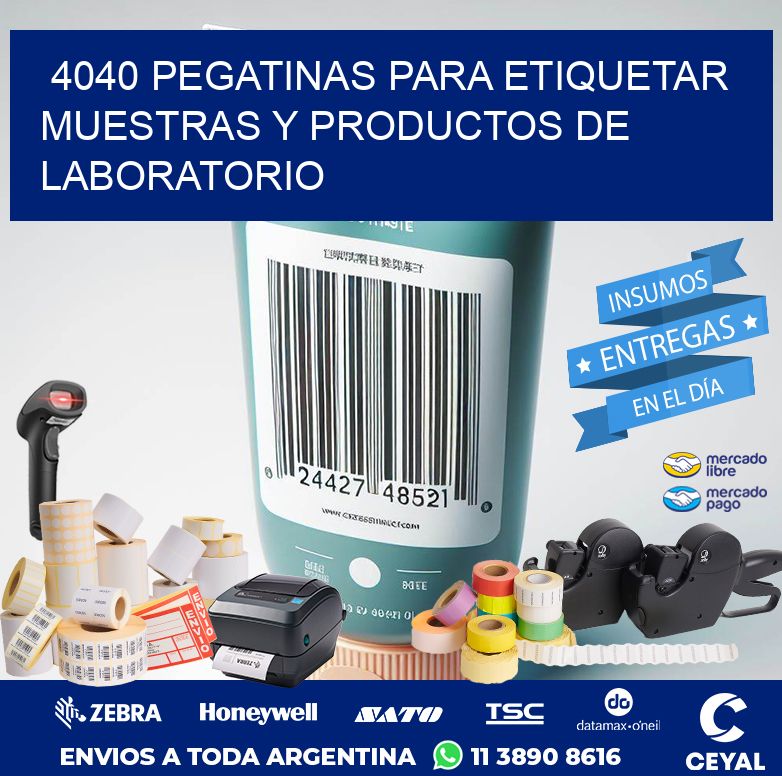 4040 PEGATINAS PARA ETIQUETAR MUESTRAS Y PRODUCTOS DE LABORATORIO
