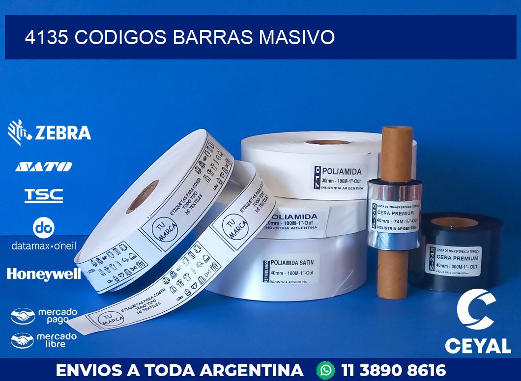 4135 CODIGOS BARRAS MASIVO