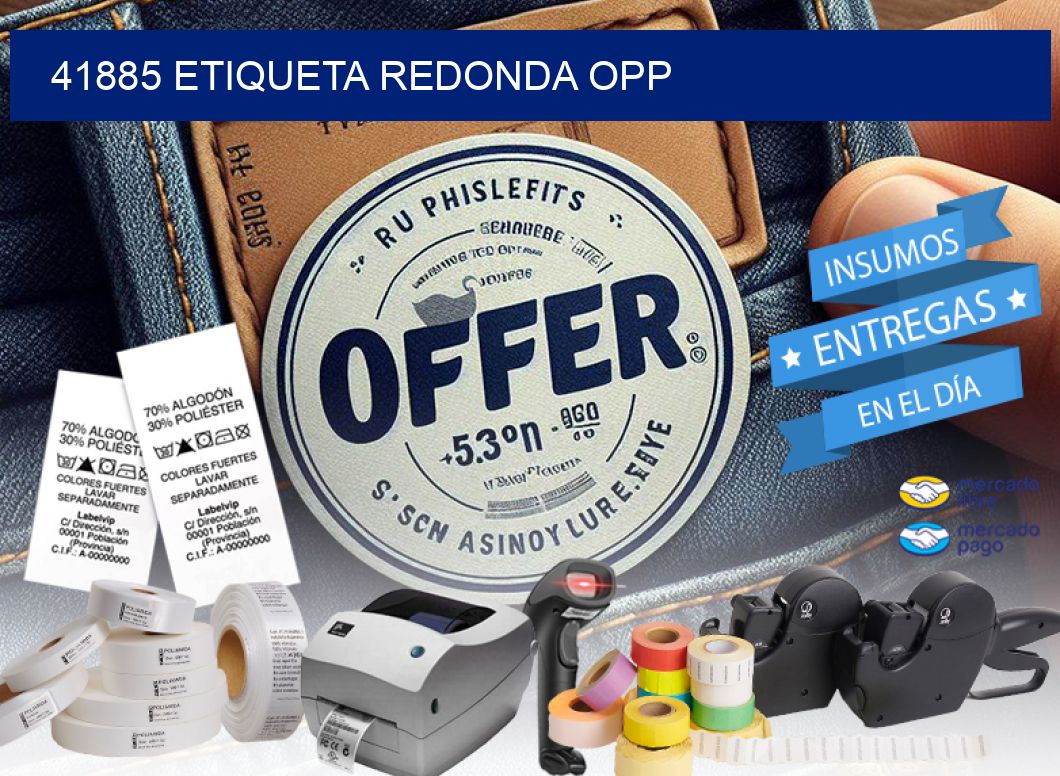 41885 ETIQUETA REDONDA OPP